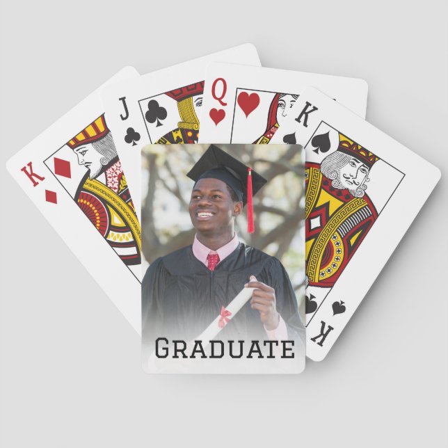 Personalized Graduation Photo Keepsake Memory Gift Casinokort (Baksidan)