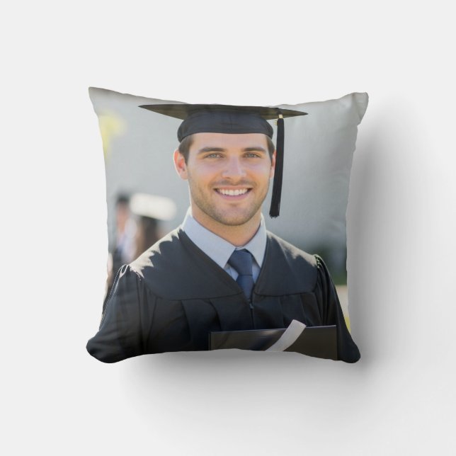 Personalized Graduation Photo Keepsake Memory Gift Kudde (Framsida)