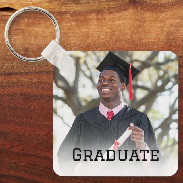 Personalized Graduation Photo Keepsake Memory Gift Nyckelring (Framsida)