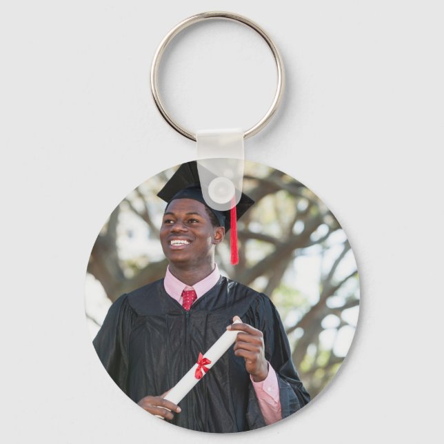 Personalized Graduation Photo Keepsake Memory Gift Nyckelring (Framsida)