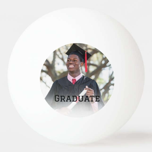 Personalized Graduation Photo Keepsake Memory Gift Pingisboll (Framsidan)