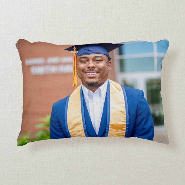 Personalized Graduation Photo Keepsake Memory Gift Prydnadskudde (Framsidan)