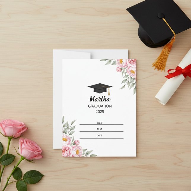 Personalized Graduation Postcard for Her – Custom  Vykort (Skapare uppladdad)