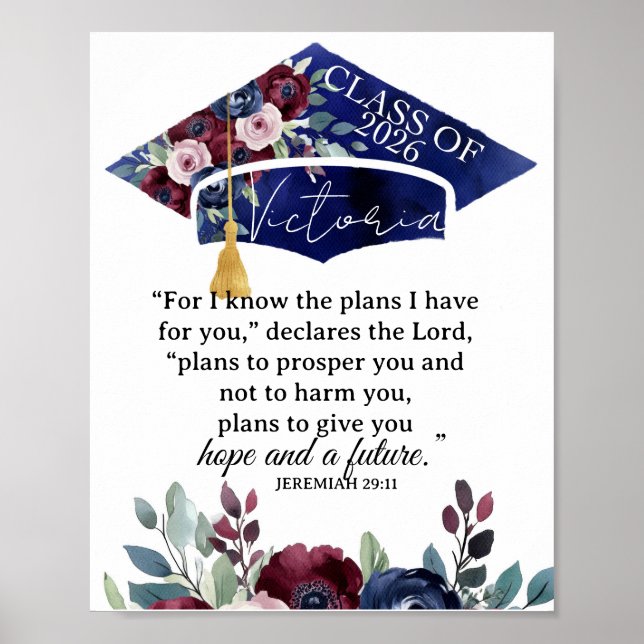 Personalized Graduation Poster with Name . Bible v (Framsidan)