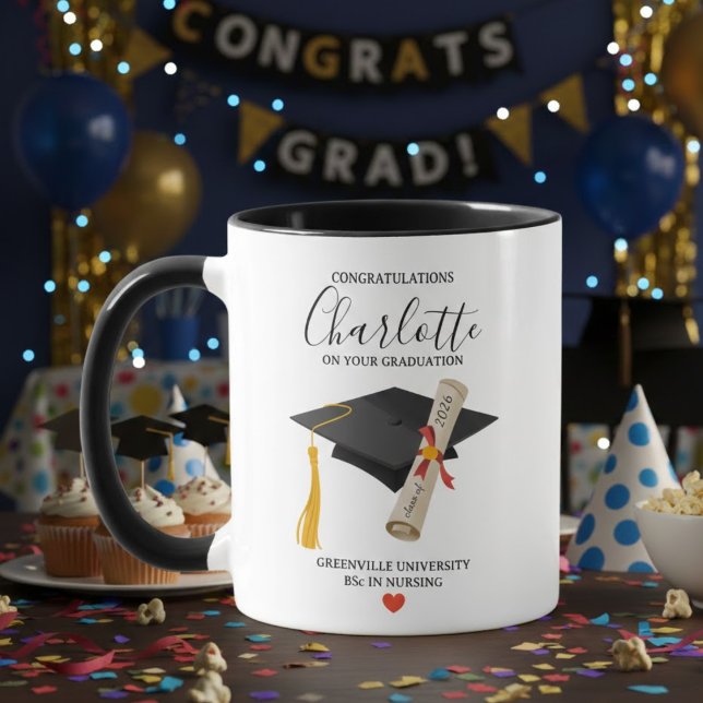 Personalized Graduation University Graduates Mugg (Skapare uppladdad)