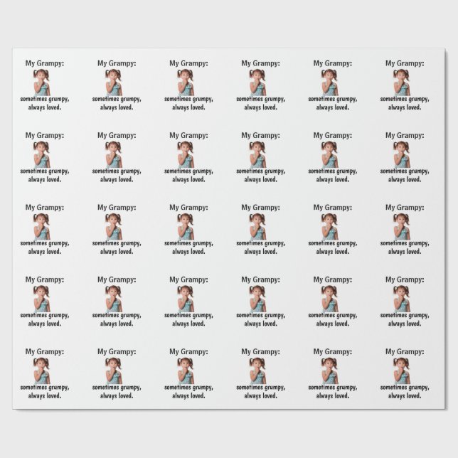 Personalized Granddaughter Grandpa Photo  Presentpapper (Platt)