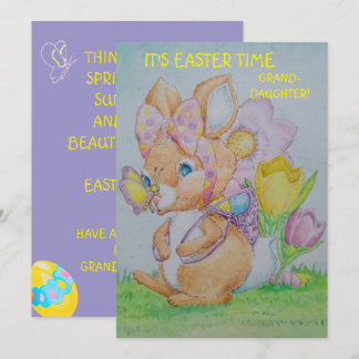 Personalized Granddaughter's Easter Greeting Card  Julkort