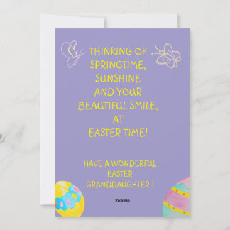 Personalized Granddaughter's Easter Greeting Card  Julkort