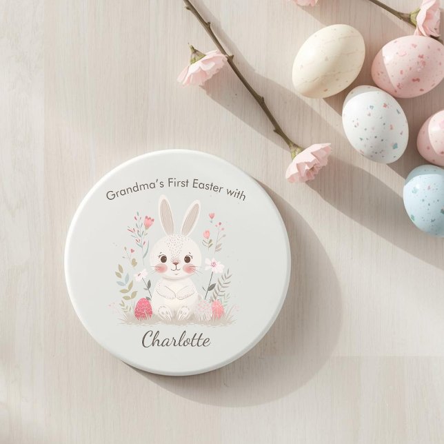 Personalized Grandma Easter Coaster – First Easter Underlägg (Skapare uppladdad)