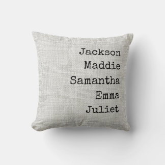 Personalized Grandma & Mom Throw Pillow Custom Kudde