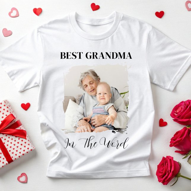 Personalized Grandma Photo Custom Grandma Mom Gift T Shirt (Skapare uppladdad)