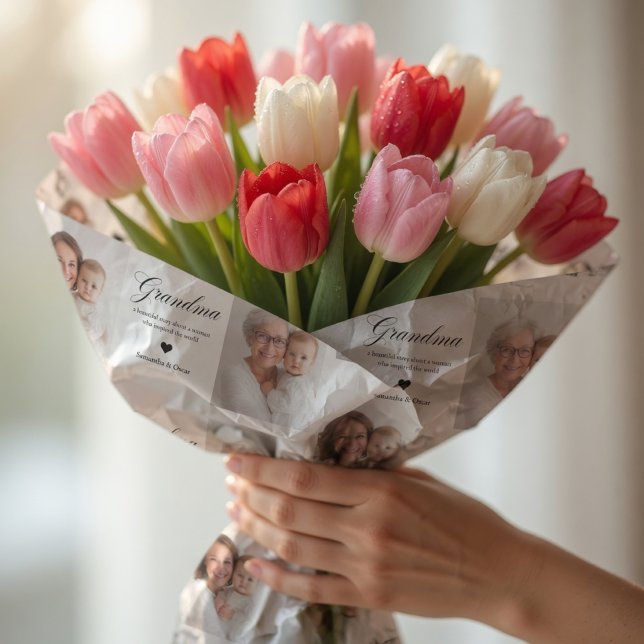 Personalized Grandma Photo  Custom  Presentpapper (Skapare uppladdad)