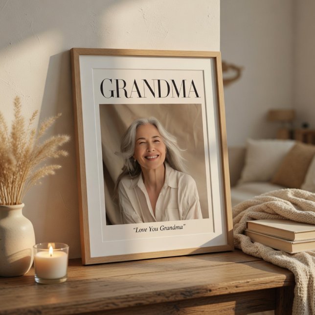 Personalized Grandma Photo | Love You Grandma Poster (Skapare uppladdad)