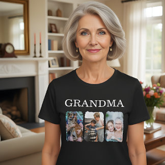 Personalized Grandma Photo T Shirt