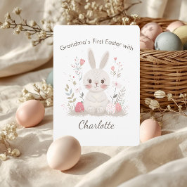 Personalized Grandma’s First Easter Card Julkort