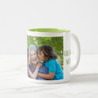 Personalized Grandmom Photo Mug Mother's day Gift Två-Tonad Mugg