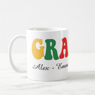 Personalized Grandpa Gift with Grandkids’ Names Kaffemugg
