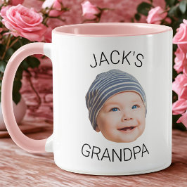 Personalized Grandpa Mug with Baby Face Photo Mugg