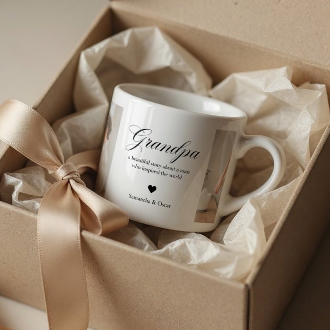Personalized Grandpa Photo Custom Grandfather Espressomugg (Skapare uppladdad)