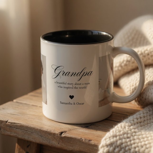 Personalized Grandpa Photo  Mugg (Skapare uppladdad)