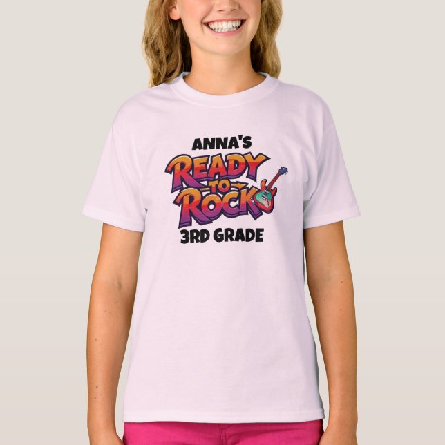 Personalized Graphic Kid T-shirt - Back To School (Framsida)