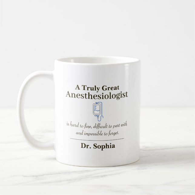Personalized Great Anesthesiologist Appreciation  Kaffemugg (Vänster)