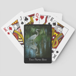 Personalized Great Blue Heron Playing Cards Casinokort