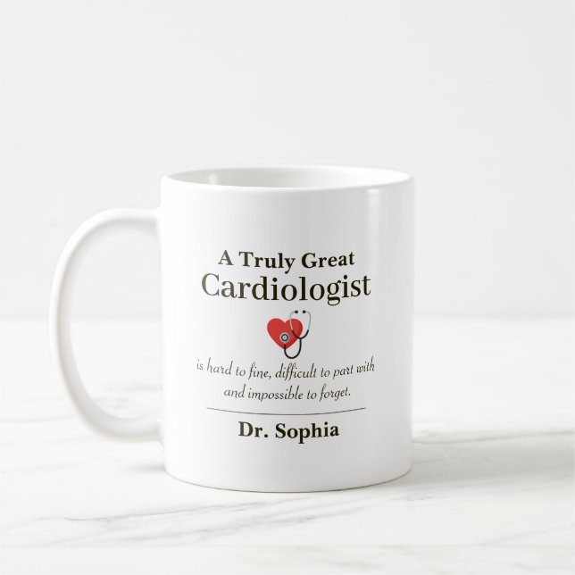 Personalized Great Cardiologist Appreciation Gift Kaffemugg (Vänster)