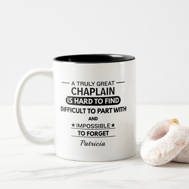 Personalized Great Chaplain Appreciation  Två-Tonad Mugg (Med munk)