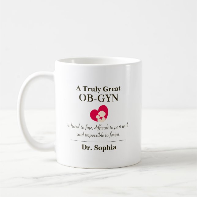 Personalized Great OB-GYN Appreciation Gift Kaffemugg (Vänster)