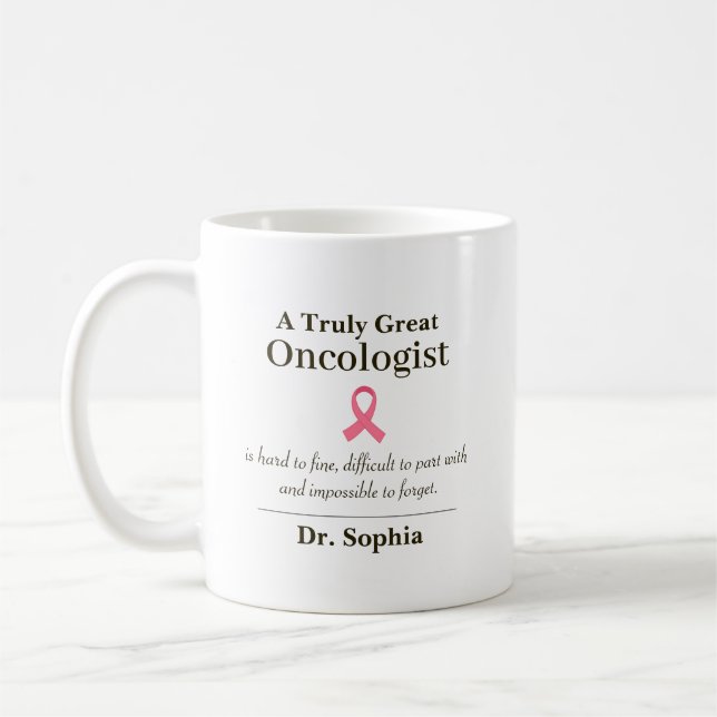 Personalized Great Oncologist Appreciation Gift Kaffemugg (Vänster)