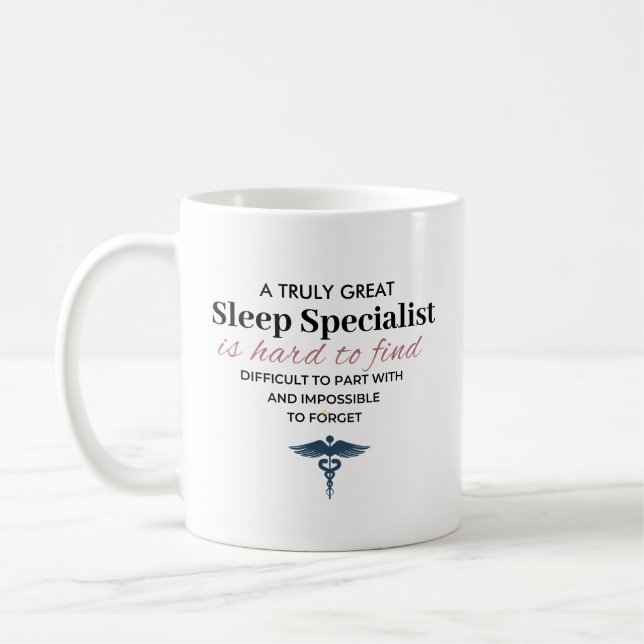 Personalized Great Sleep Specialist Quote Kaffemugg (Vänster)