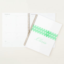 Personalized Green Poka Dots