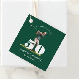 Personalized Green Sports Golf 50th Birthday Gåvor Etiketter