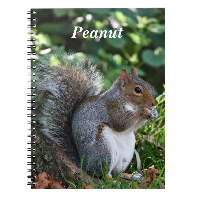 Personalized Grey Squirrel  Anteckningsbok (Framsidan)