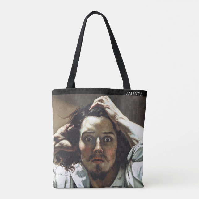 Personalized Gustave Courbet Desperate Man Tygkasse (Baksida)