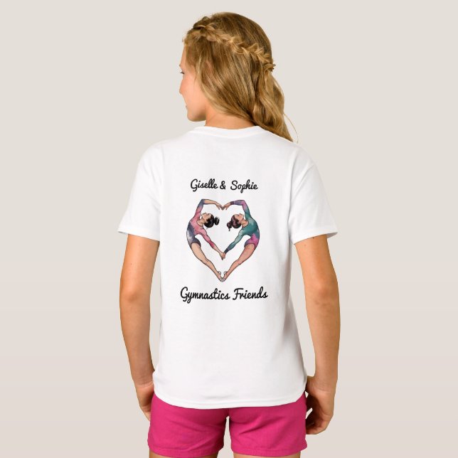 Personalized Gymnastics Friends T-Shirt (Hel baksida)
