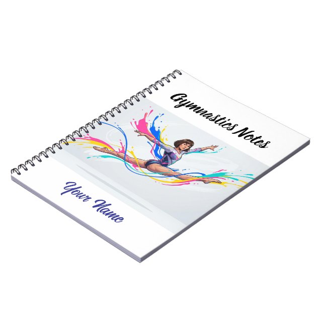 Personalized Gymnastics Notes  Anteckningsbok (Vänstra Sidan)