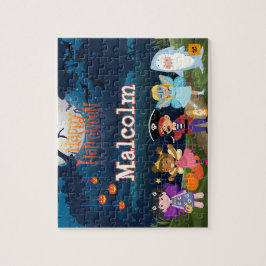 Personalized Halloween Kid Puzzle Pussel