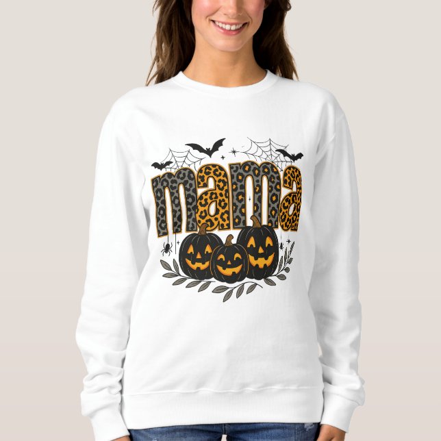 Personalized Halloween Mama – Cute Spooky T Shirt (Framsida)