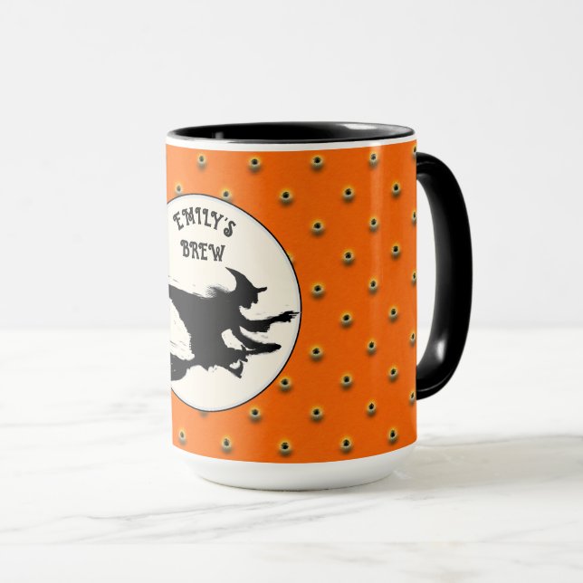 Personalized Halloween Witch Mug Mugg (Framsida höger)
