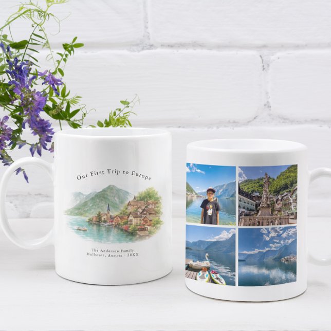 Personalized Hallstatt Austria Travel Photo Mug Kaffemugg (Skapare uppladdad)
