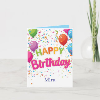 Personalized Happy Birthday Card Inbjudan
