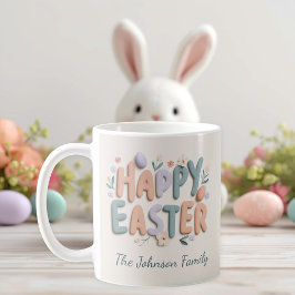Personalized Happy Easter Family Mug Kaffemugg
