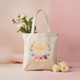 Personalized Happy Mother’s Day Floral Tote Bag Tygkasse