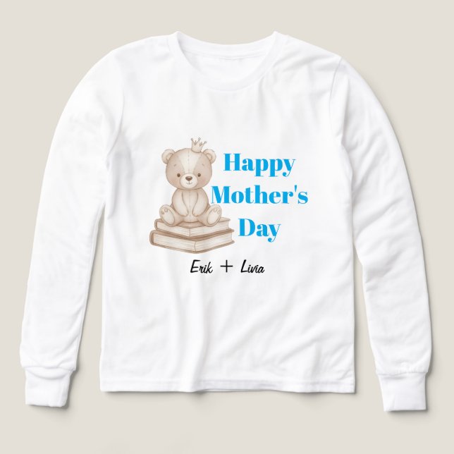 Personalized happy mother's day long sleeve kids  t shirt (Design framsida)