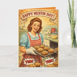 Personalized Happy Muffin Day Greeting Card Kort
