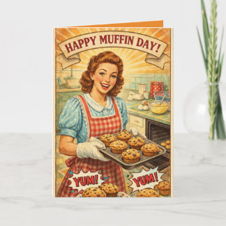 Personalized Happy Muffin Day Greeting Card Kort