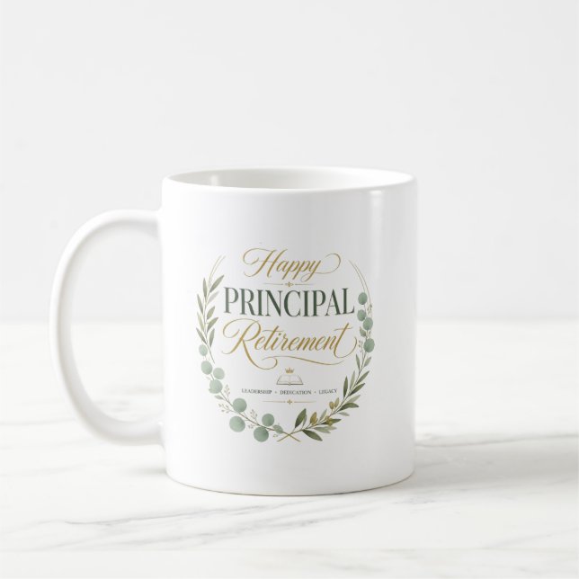 Personalized Happy Principal Retirement Gift Kaffemugg (Vänster)