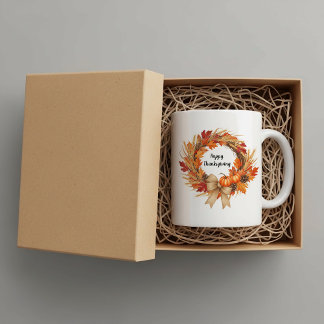 Personalized Happy Thanksgiving mug  Kaffemugg